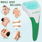 Rodillo de hielo facial en uso